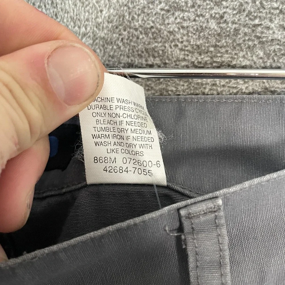 Levi's L2 Pants Mens 34x34 Gray Canvas Chino Straight Leg Baggy‎ Skate Y2K